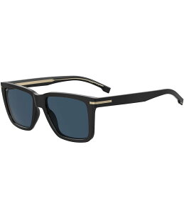 �q���[�S�{�X ���f�B�[�X �A�N�Z�T���[ �T���O���X�E�A�C�E�F�A Hugo Boss Men's Boss1598 55mm Rectangle Sunglasses Black �u���b�N