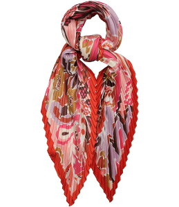 GR[ fB[X ANZT[ }t[EXg[EXJ[t v[c Echo Crazy Paisley Pleated Diamond Scarf Red Clay bh