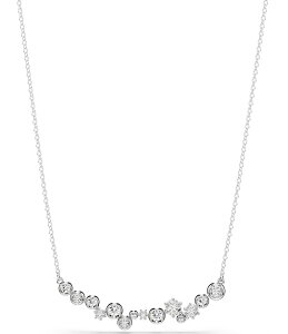 XtXL[ fB[X ANZT[ lbNXE`[J[ [X Swarovski Constella Mixed Cut Crystal Short Pendant Necklace Silver Vo[