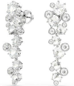 XtXL[ fB[X ANZT[ sAXECO Swarovski Constella Mixed Cut Linear Earrings Silver Vo[