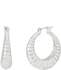 ���o�[�g ���[ ���[���X ���f�B�[�X �A�N�Z�T���[ �s�A�X�E�C�������O ���u Robert Lee Morris Soho Ribbed Tube Hoop Earrings Silver �V���o�[