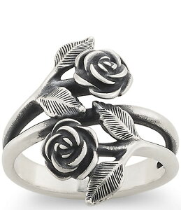 �W�F�[���Y �G�C�����[ ���f�B�[�X �A�N�Z�T���[ �w�� James Avery Rose Wrap Ring Sterling Silver �V���o�[
