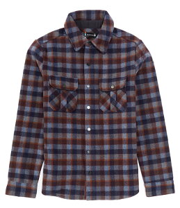 X}[gE[ Y gbvX Vc E[ t[X WPbg SmartWool Anchor Line Plaid Recycled Brushed Wool Fleece Shirt Jacket Eggplant Plaid `FbN