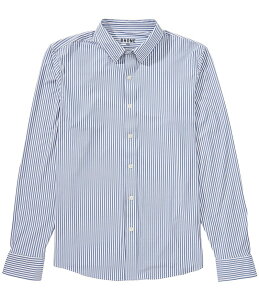 ���[�k �����Y �g�b�v�X �V���c RHONE Slim-Fit Performance Stretch Commuter Stripe Long Sleeve Woven Shirt Dark Blue Wide �u���[