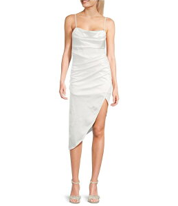 �n�j�[�A���h���[�W�[ ���f�B�[�X �g�b�v�X �����s�[�X �v���[�c Honey and Rosie Spaghetti Strap Cowl Neck Pleated Waist Dress Ivory �A�C�{���[