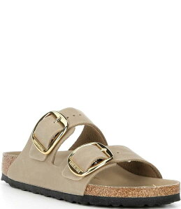 �r���P���V���g�b�N ���f�B�[�X �V���[�Y �p���v�X �T���_�� ���U�[ Birkenstock Women's Arizona Oiled Leather Big Buckle Hardware Slide Sandals Tobacco Brown �u���E��