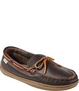 【送料無料】 エルエルビーン メンズ サンダル シューズ Men's Handsewn Leather Slippers Brown