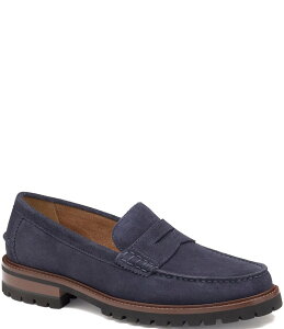 WXgAh}[tB[ Y V[Y Xb|E[t@[ XG[h [t@[ Johnston & Murphy Men's Collier Suede Penny Loafers Navy lCr[