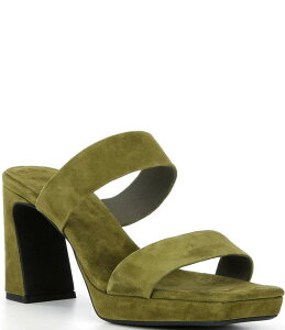 �W�F�t���[ �L�����x�� ���f�B�[�X �V���[�Y �T���_�� �v���b�g�t�H�[�� �X�G�[�h Jeffrey Campbell Danity Suede Platform Slide Sandals Olive �I���[�u