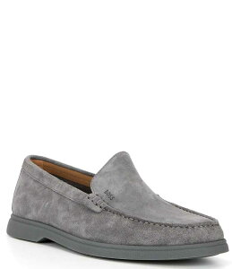 q[S{X Y V[Y Xb|E[t@[ XG[h [t@[ Hugo Boss Men's Sienne Suede Loafers Grey O[