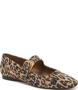 i`CU[ fB[X V[Y pvX XG[h Naturalizer Cosmic Suede Leopard Mary Jane Flats Dark Brown Leopard uE