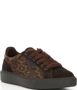 J[gWFCK[h Y V[Y hXV[Y Xj[J[ XG[h Kurt Geiger London Men's Albion Leopard Suede Sneakers Dark Brown uE