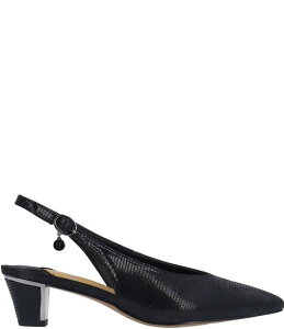 WFCj[ fB[X V[Y q[ J. Renee Darra Lizard Embossed Sling Back Pumps Black ubN