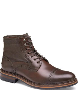 WXgAh}[tB[ Y V[Y u[cECu[c u[O u[c U[ Johnston & Murphy Mens XC Flex Connelly Leather Brogue Detail Shearling Boots Mahogany