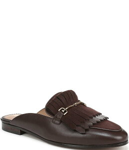 TGf} fB[X V[Y pvX XG[h U[ [t@[ Sam Edelman Lainey Leather Suede Kiltie Bit Buckle Mule Loafers Cafe Noir
