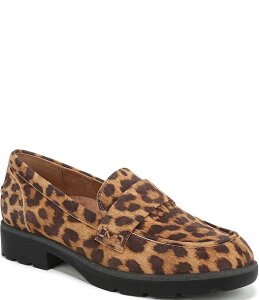 oCIjbN fB[X V[Y Xb|E[t@[ vg XG[h [t@[ Vionic Cleo Suede Leopard Print Loafers Tan Leopard ^