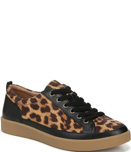 oCIjbN fB[X V[Y Xj[J[ U[ Tan Leopard Vionic Winny Suede Leopard Print Lace Up Sneakers