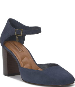 ���b�L�[�u�����h ���f�B�[�X �V���[�Y �q�[�� �X�G�[�h �A���N�� Lucky Brand Kanira Suede Ankle Strap Pumps Navy Blazer �l�C�r�[