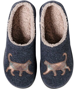 【送料無料】 エルエルビーン レディース サンダル シューズ Daybreak Scuff Plaid Cats Motif Slippers Classic Navy/Cats