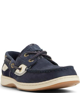 Xy[ fB[X V[Y Xb|E[t@[ Navy Sperry Women's Bluefish 2-Eye Striped Boat Shoes