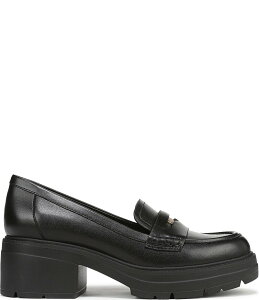 i`CU[ fB[X V[Y pvX U[ [t@[ Naturalizer Lumos Leather Lug Sole Penny Loafer Pumps Black ubN