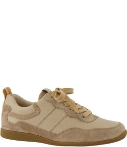 �|�[���E�O���[�� ���f�B�[�X �V���[�Y �X�j�[�J�[ �X�G�[�h ���U�[ Paul Green Chantel Leather and Suede Retro Inspired Sneakers Almond Combo