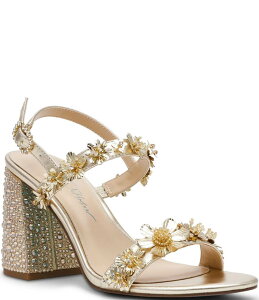 �x�b�c�B�W�����\�� ���f�B�[�X �V���[�Y �T���_�� �g�[�� Blue by Betsey Johnson Drue Metallic Rhinestone Embellished Dress Sandals Light Gold �S�[���h