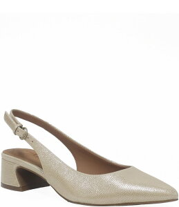 �W�F���g���\�E���Y ���f�B�[�X �V���[�Y �p���v�X ���U�[ Gentle Souls Georgia Snake Embossed Leather Slingback Pumps Sand Snake �T���h