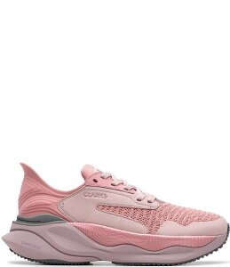 N[NX fB[X V[Y Xj[J[ vbgtH[ jbg Women's Clarks Pace Woven Knit Platform Sneakers Dusty Rose Combination