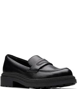 N[NX fB[X V[Y Xb|E[t@[ U[ Black Clarks Orinoco3 Edge Leather Penny Loafers