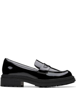 N[NX fB[X V[Y Xb|E[t@[ U[ Black Clarks Orinoco3 Edge Patent Leather Penny Loafers