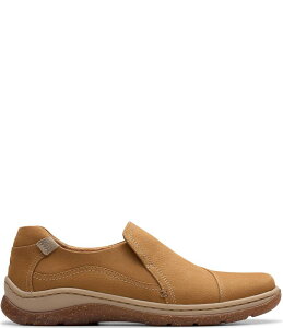 N[NX fB[X V[Y Xj[J[ XG[h Clarks Orlene Slip Nubuck Suede Slip On Sneakers Light Tan ^