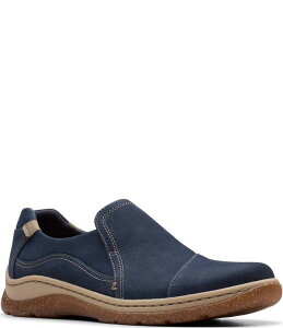 N[NX fB[X V[Y Xj[J[ XG[h Clarks Orlene Slip Nubuck Suede Slip On Sneakers Navy lCr[