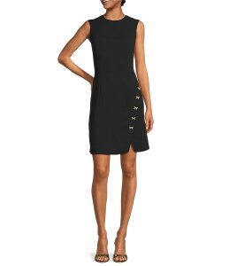 �A���b�N�X�}���[ ���f�B�[�X �g�b�v�X �����s�[�X �N���[�v �m�[�X���[�u Alex Marie Silvana Textured Crepe Sleeveless Bow Dress Black �u���b�N