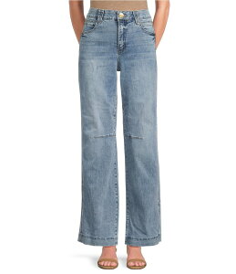 �f���N���V�[ ���f�B�[�X �{�g���X �f�j���p���c ���C�h���b�O �W�[���Y Democracy AbsolutionR Skyrise Round Up Double Side Seam Wide Leg Jeans Light Blue Vintage �u���[