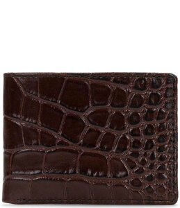 �p�g���V�A�i�V�� ���f�B�[�X �A�N�Z�T���[ ���z ���U�[ Patricia Nash Nash Moderna Faux-Croco Full-Grain Leather Double Bifold Wallet Brown �u���E��