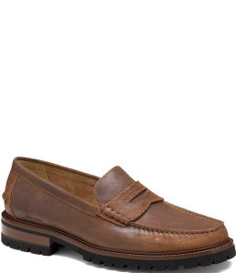 【送料無料】 ジョンストンアンドマーフィー メンズ スリッポン・ローファー シューズ Men's Collier Leather Penny Loafers Brown