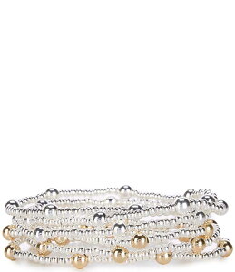 yz fB[Y fB[X uXbgEoOEANbg ANZT[ Two Tone Beaded Row Stretch Bracelet Two Tone