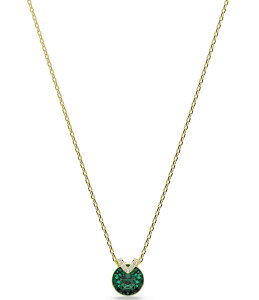 yz XtXL[ fB[X lbNXE`[J[ ANZT[ Bella V Round Cut Short Pendant Necklace Gold/Green