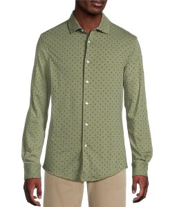 �_�j�G�� �N���~�� �����Y �g�b�v�X �V���c �v�����g �R�[�g �j�b�g Cremieux Blue Label Multi-Color Geo Print Coat Front Knit Shirt Four Leaf Clover �u���[