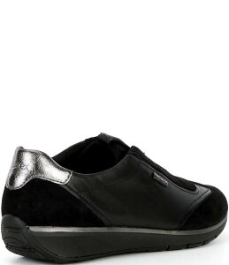GCgbNX fB[X V[Y Xj[J[ XG[h U[ Aetrex Megan Leather Suede Embellished Slip On Sneakers Black ubN