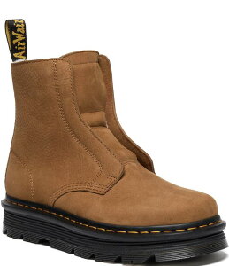 hN^[}[` fB[X V[Y u[cECu[c vbgtH[ u[c [X Dr. Martens Women's Zebzag Laceless Nubuck Warm Lined Platform Booties Desert Brown uE