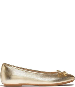 tBbgtbv fB[X V[Y pvX U[ FitFlop Delicato Soft Metallic Leather Bow Hidden Wedge Ballet Flats Platino