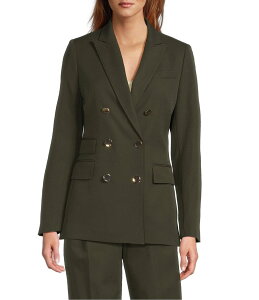 �A���g�j�I �����[�j ���f�B�[�X �A�E�^�[ �R�[�g �u���U�[ Antonio Melani Rivera Notch Collar Long Sleeve Button Front Blazer Hunter