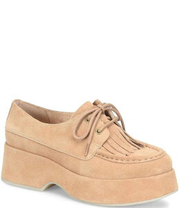 R[NC[Y fB[X V[Y IbNXtH[h vbgtH[ XG[h Kork-Ease Penelope Suede Kiltie Platform Oxfords Sand Th