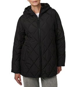 xih fB[X AE^[ R[g WPbg Bernardo Diamond Quilt Hooded Packable Zip Front Puffer Jacket Black ubN
