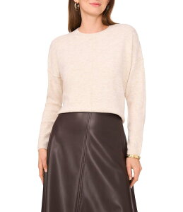 ���B���X�J���[�g ���f�B�[�X �A�E�^�[ �j�b�g�E�Z�[�^�[ �N���[�l�b�N �Z�[�^�[ Vince Camuto Crew Neck Long Sleeve Extended Shoulder Seamed Cozy Statement Sweater Malted