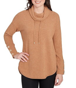 ���r�[�A�[���f�B�[ ���f�B�[�X �A�E�^�[ �j�b�g�E�Z�[�^�[ �Z�[�^�[ �j�b�g Ruby Rd. Ultra-Soft Cowl Neck Long Sleeve Knit Sweater Chestnut