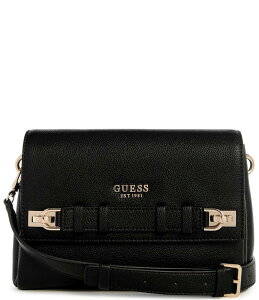 QX fB[X obO V_[obO Guess Gregoria Flap Crossbody Bag Black ubN