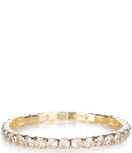 yz Ai&A@ fB[X uXbgEoOEANbg ANZT[ Waterproof Cubic Zirconia Rhinestone Stretch Bracelet Crystal/Gold